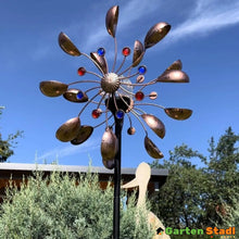 Lade das Bild in den Galerie-Viewer, Solarbetriebene Glaskugel Windmühle