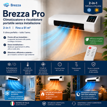 Lade das Bild in den Galerie-Viewer, Brezza Pro – Condizionatore Portatile & Riscaldatore senza Installazione | 2-in-1