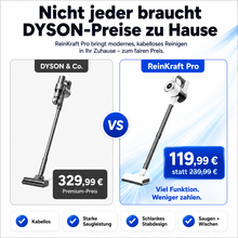Lade das Bild in den Galerie-Viewer, ReinKraft Pro – Kabelloser 2-in-1 Premium-Akku-Staubsauger starker Zyklon-Saugkraft