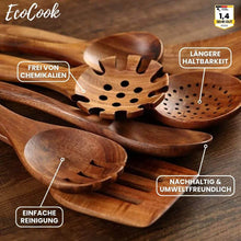 Lade das Bild in den Galerie-Viewer, EcoCook | 7-teiliges Teakholz-Küchenutensilien-Set