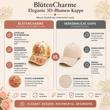 Lade das Bild in den Galerie-Viewer, BlütenCharme – Elegante 3D-Blumen-Kappe