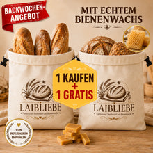 Lade das Bild in den Galerie-Viewer, LaibLiebe – natürlicher Brotbeutel aus echtem Bienenwachs | Waschbar & natürliche Aufbewahrung