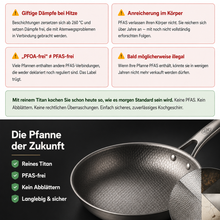 Lade das Bild in den Galerie-Viewer, TitanPur Pro – Beschichtungsfreie Titanpfanne ohne PFAS & PTFE | 28 cm