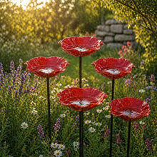 Carica l'immagine nel visualizzatore di Gallery, Fiori per uccelli - Abbeveratoio per uccelli a forma di fiore | Set da 2