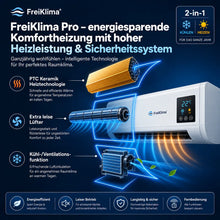 Lade das Bild in den Galerie-Viewer, FreiKlima Pro – energiesparende tragbare Komfortheizung mit hoher Heizleistung & Sicherheitssystem ohne Installation | Bis 51 m²