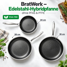 Carica l'immagine nel visualizzatore di Gallery, BratWerk – Edelstahl-Hybridpfanne ohne PFAS & PTFE