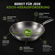 Lade das Bild in den Galerie-Viewer, TitanPure Pro – Beschichtungsfreie Wok-Pfanne ohne PFAS & PTFE