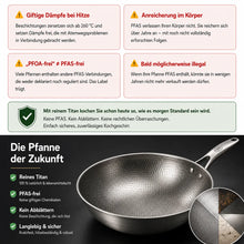 Lade das Bild in den Galerie-Viewer, TitanPure Pro – Beschichtungsfreie Wok-Pfanne ohne PFAS & PTFE