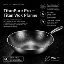 Lade das Bild in den Galerie-Viewer, TitanPure Pro – Beschichtungsfreie Wok-Pfanne ohne PFAS & PTFE