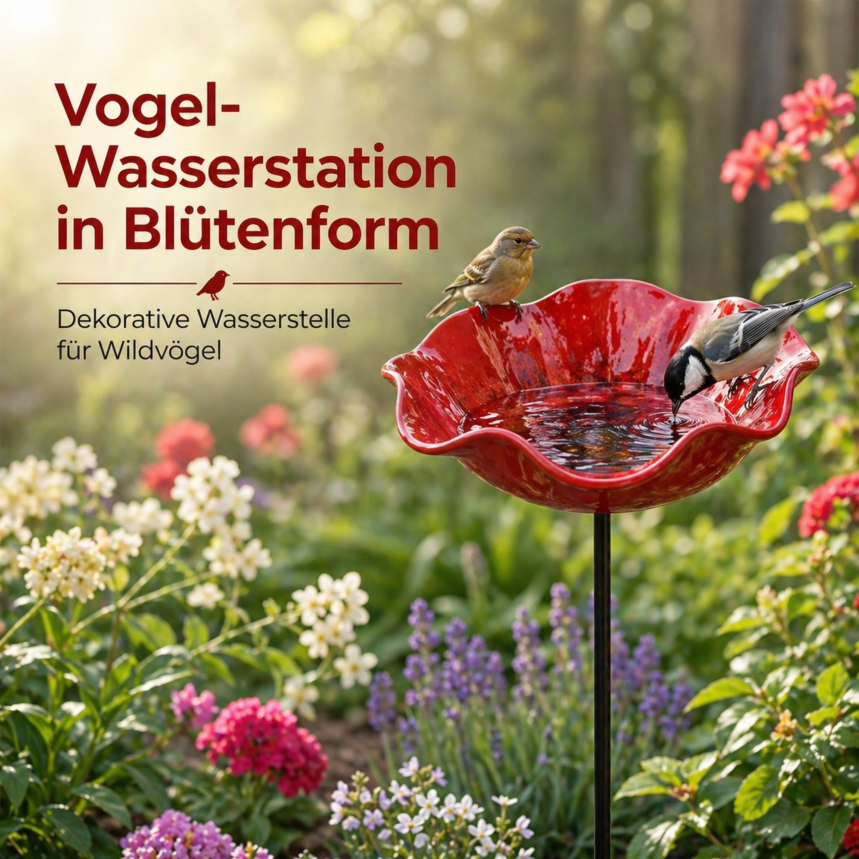 Vogelblüten Vogeltränke 2er-Set