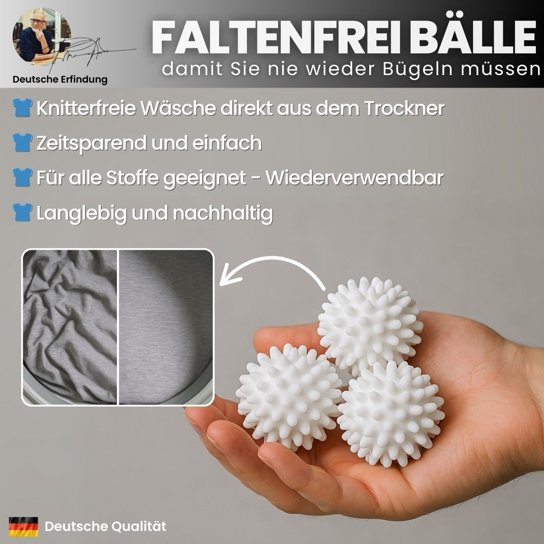 FaltenFrei Bälle - damit Sie nie wieder Bügeln müssen