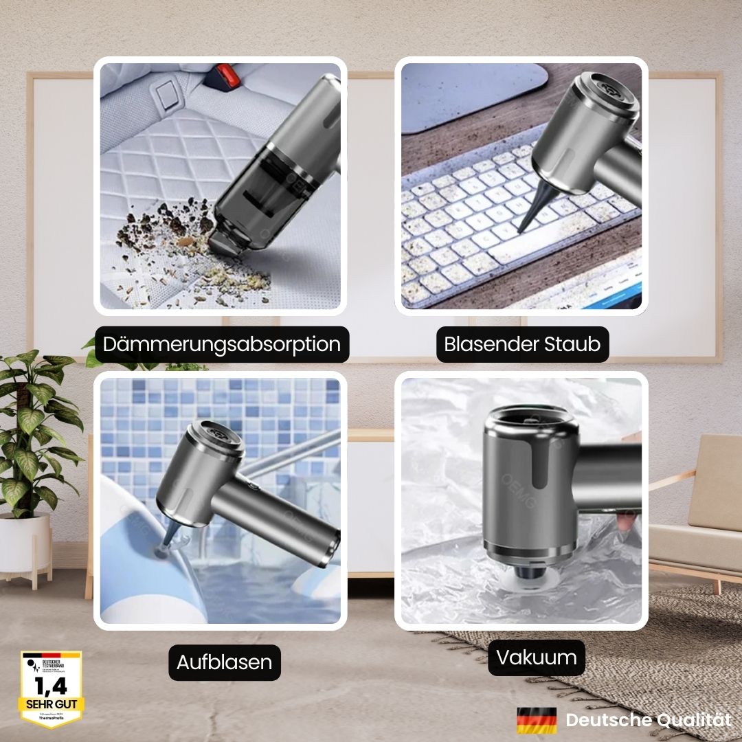 TurboX - 4 in 1 Power-Handstaubsauger - das Original