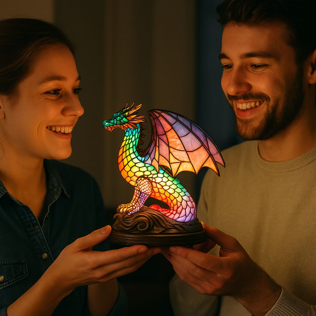 LeuchtDrache - lampada fatta a mano che fa brillare i cuori