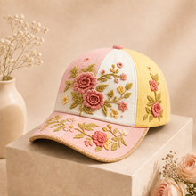 Lade das Bild in den Galerie-Viewer, BlütenCharme – Elegante 3D-Blumen-Kappe
