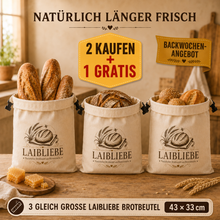 Lade das Bild in den Galerie-Viewer, LaibLiebe – natürlicher Brotbeutel aus echtem Bienenwachs - Brot länger frisch halten