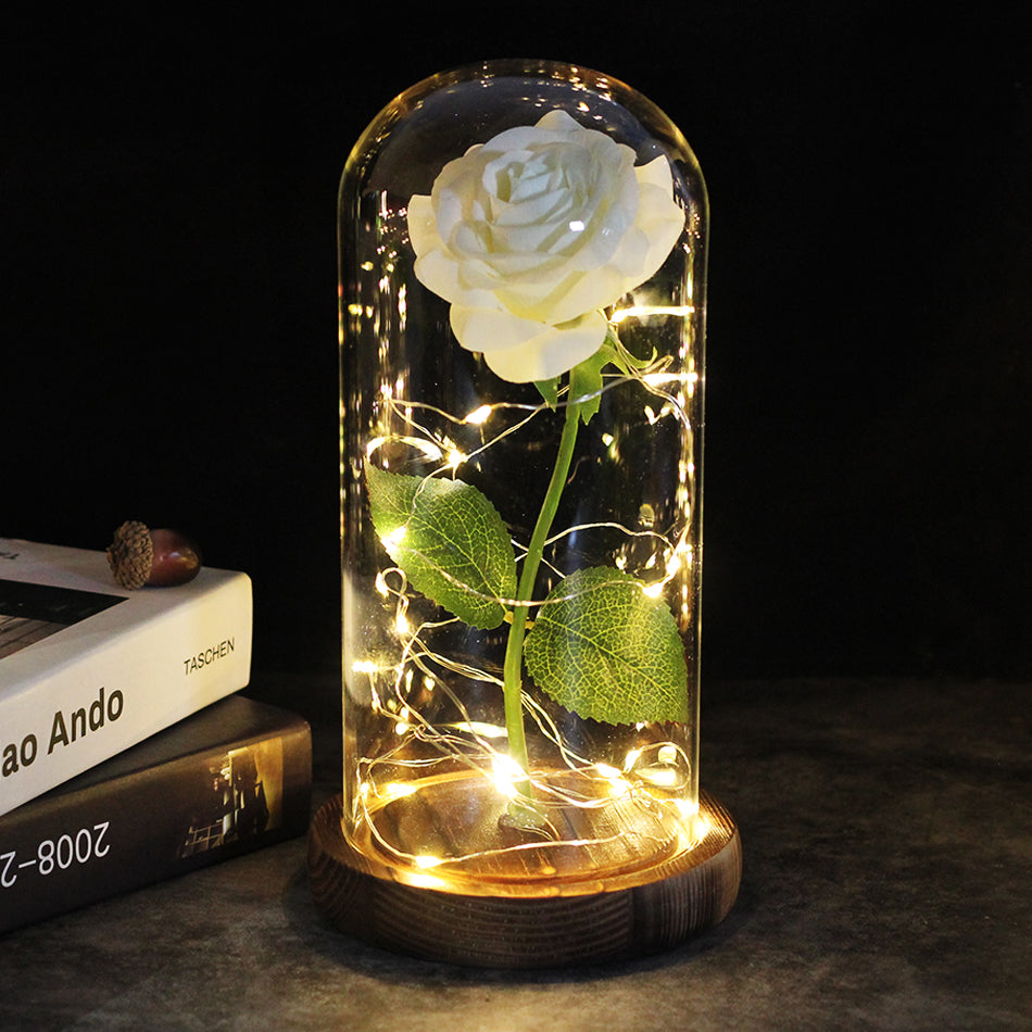La rosa eterna - un regalo che brilla per sempre - Rosa bianca
