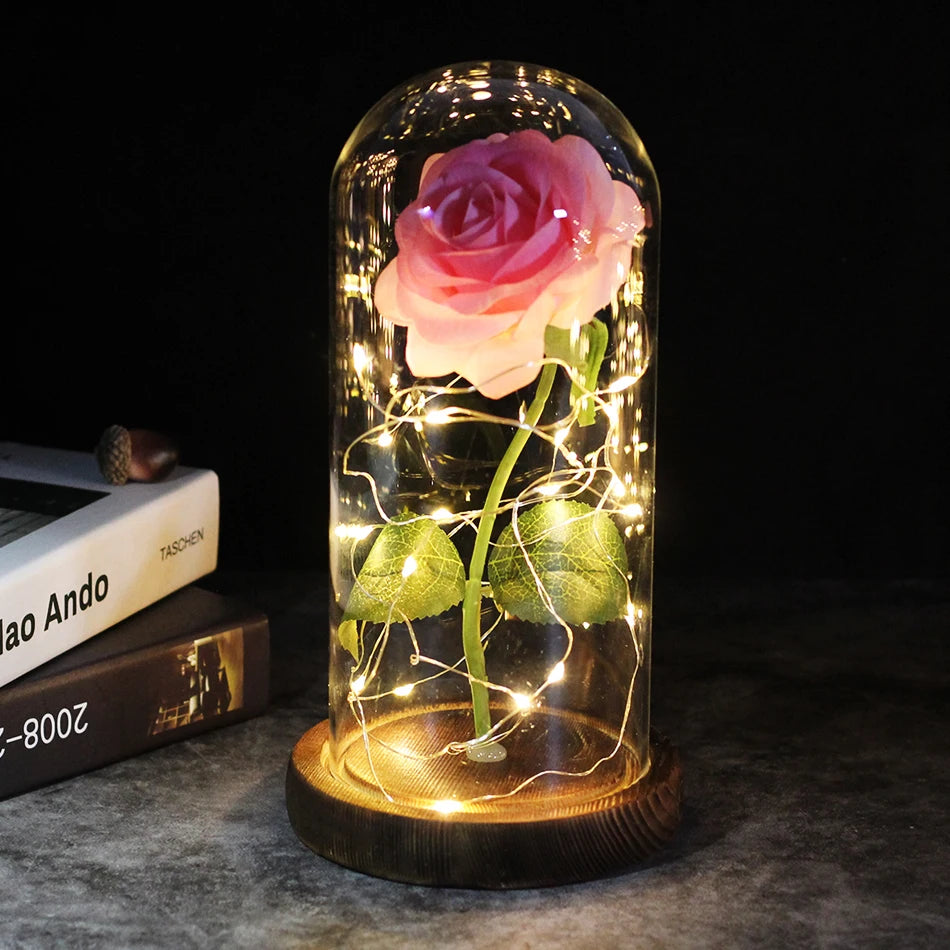 La rosa eterna - un regalo che brilla sempre - Rosa rosa