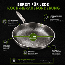 Lade das Bild in den Galerie-Viewer, TitanPur Pro – Beschichtungsfreie Titanpfanne ohne PFAS &amp; PTFE | 28 cm