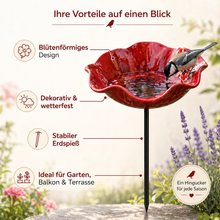 Carica l'immagine nel visualizzatore di Gallery, Fiori per uccelli - Abbeveratoio per uccelli a forma di fiore | Set da 2
