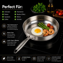 Lade das Bild in den Galerie-Viewer, TitanPur Pro Premium Titan Schmor- &amp; Hackfleischpfanne mit hohem Rand für vielseitiges Braten und Schmoren