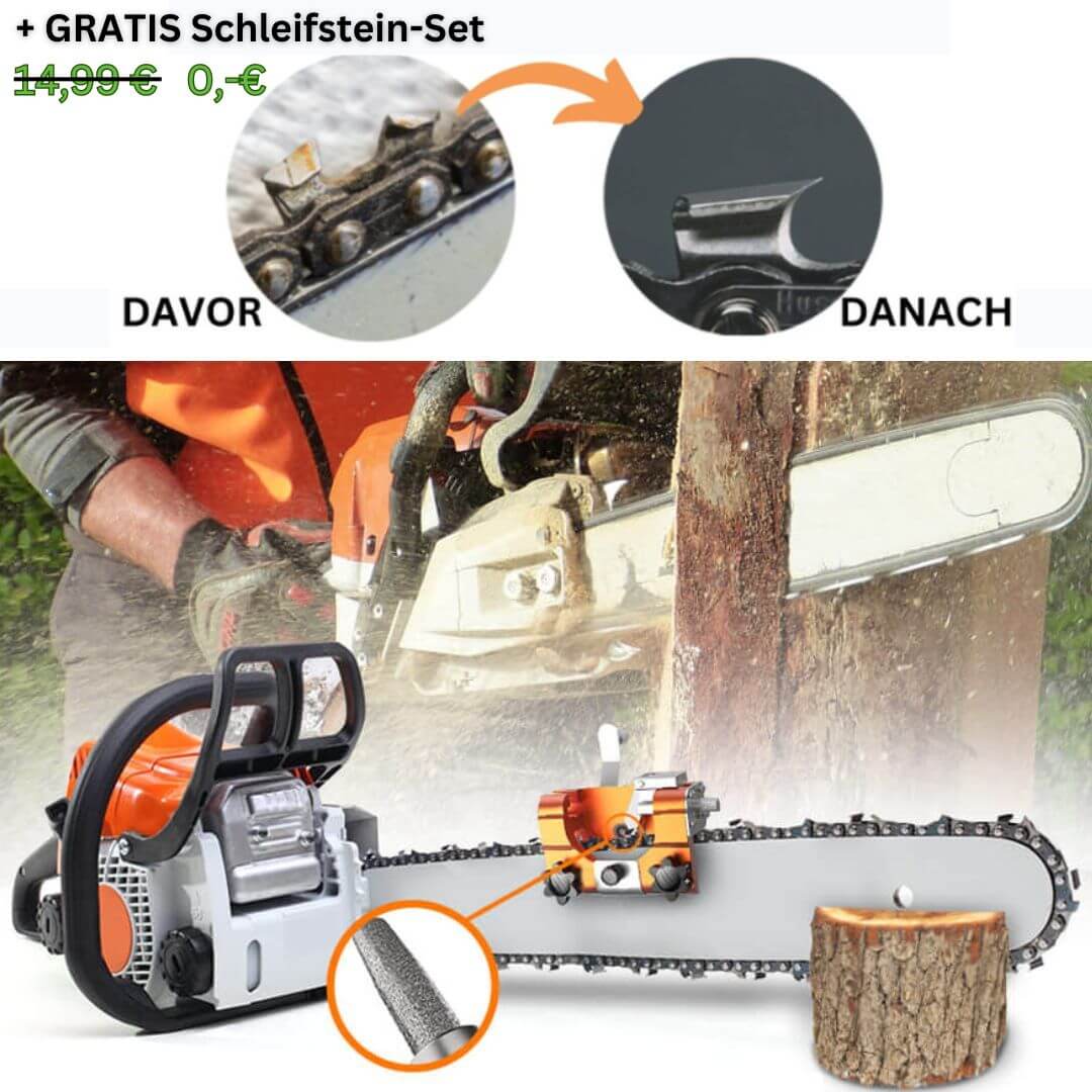 PROFISAW - Kettenschärfer für die Kettensäge inkl. GRATIS Set Schleifsteine