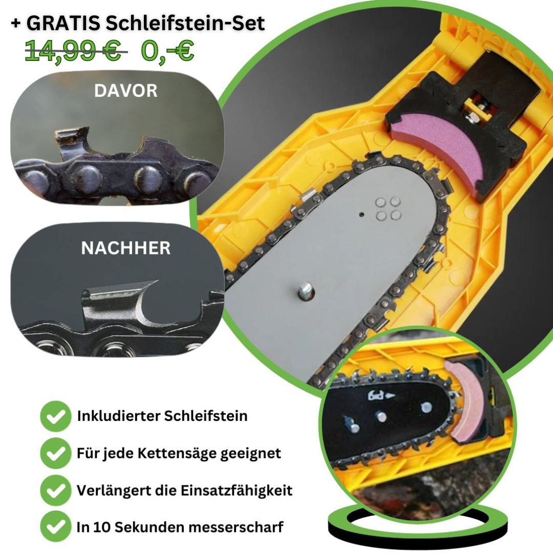 UltraSaw - Affilacatene per qualsiasi motosega incl. set da 5 mole GRATUITE